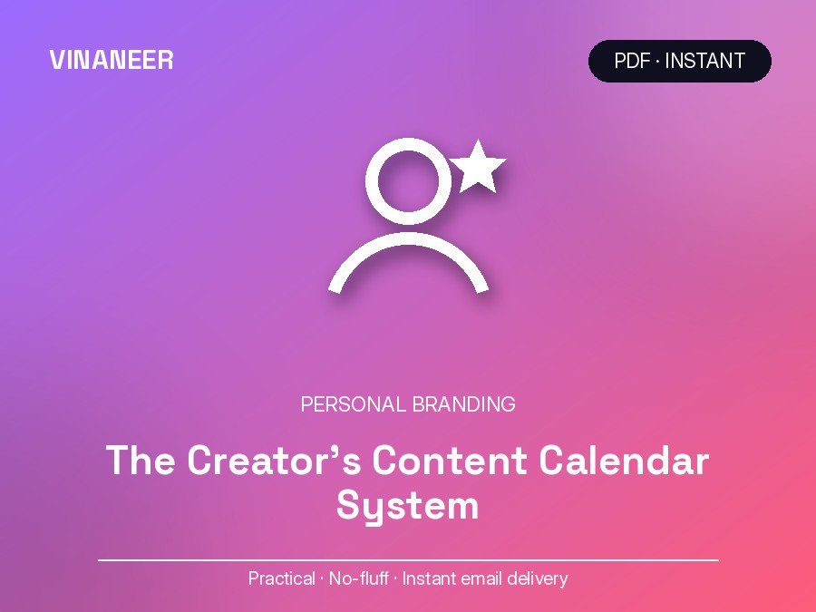 The Creator's Content Calendar System